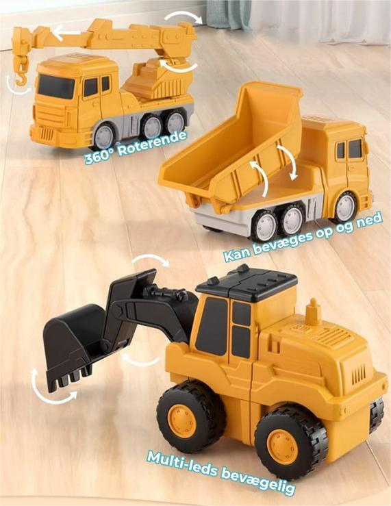 MagnetiByg™ | Magnetisk Transformerende Bil Legetøj