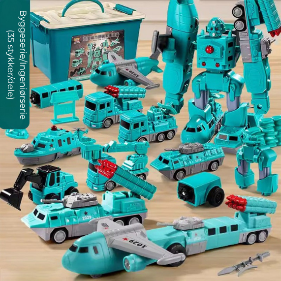 MagnetiByg™ | Magnetisk Transformerende Bil Legetøj