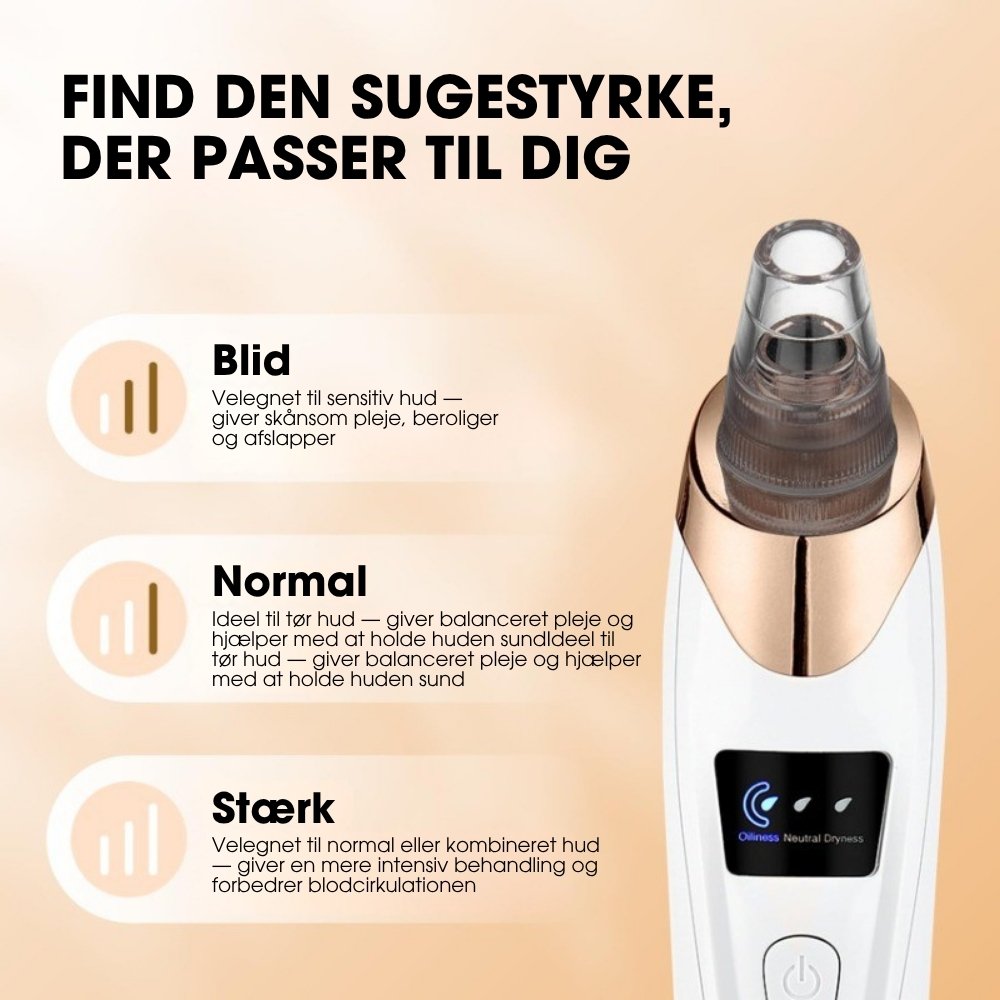 PorePro™ – 6-i-1 pore-renser med justerbart sug og udtræksværktøj