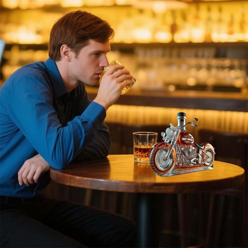 Kreativ motorcykel glasflaske