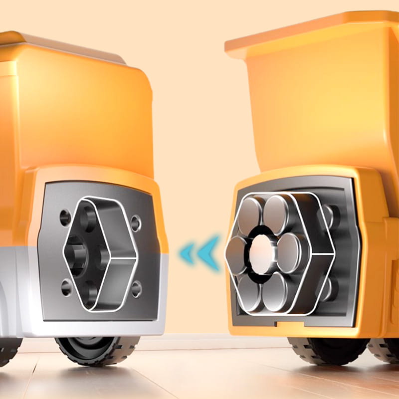 MagnetiByg™ | Magnetisk Transformerende Bil Legetøj