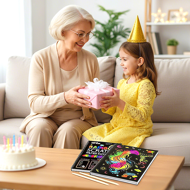 Farvegnist™ - Magisk Skrabepapir | Sjovt og Farverigt Kunstsæt til Børn