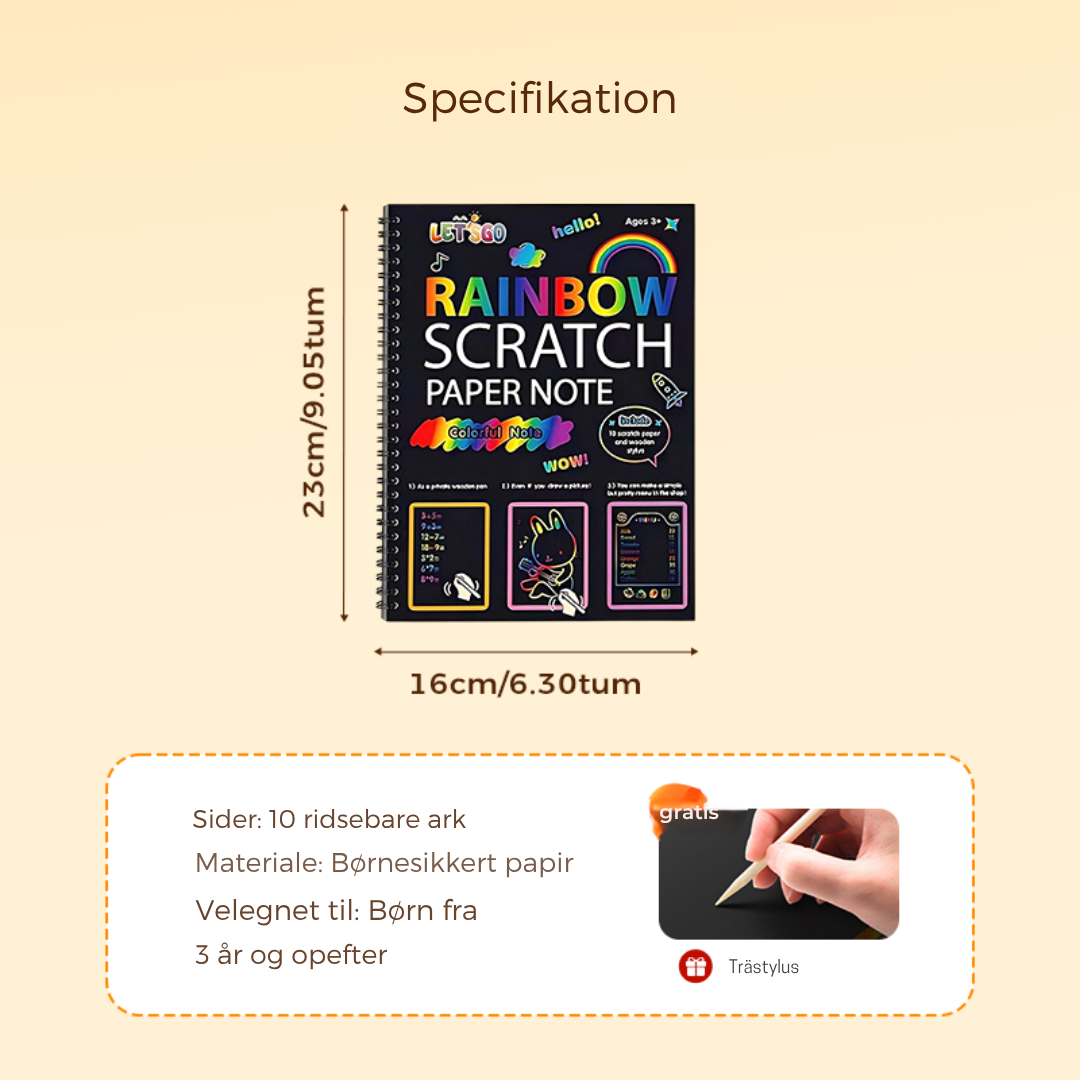 Farvegnist™ - Magisk Skrabepapir | Sjovt og Farverigt Kunstsæt til Børn