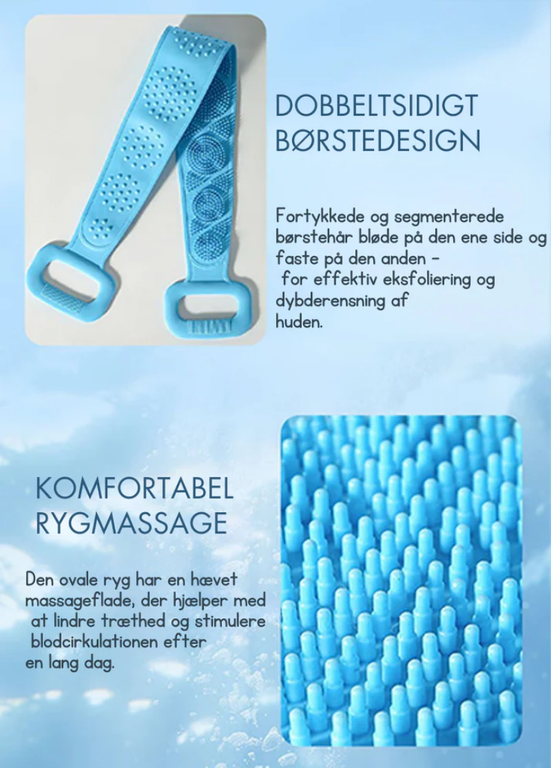 VaskLet™ | Silikone Badebælte Skrubbebørste