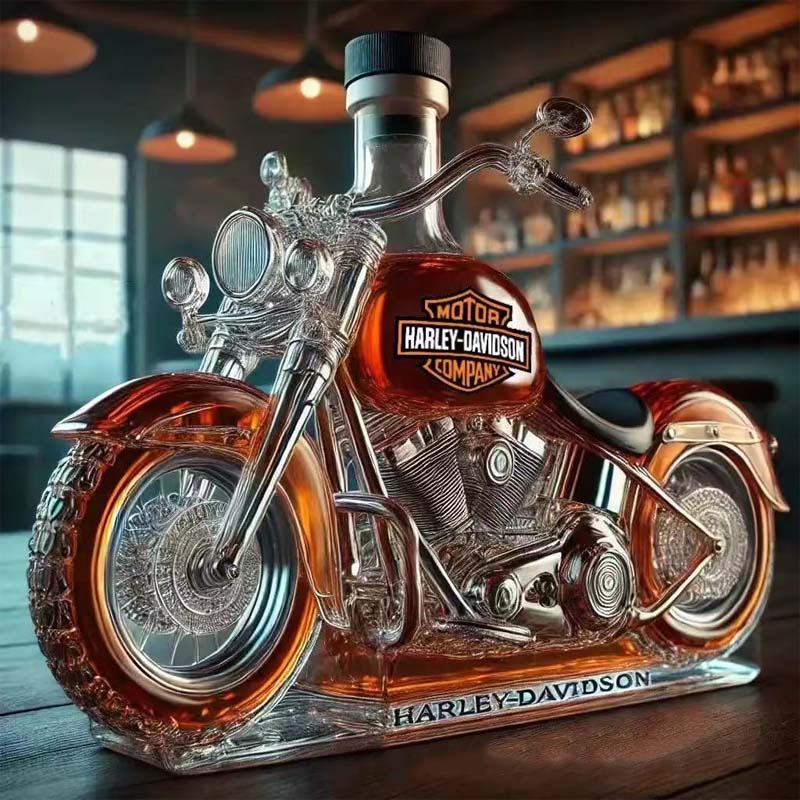 Kreativ motorcykel glasflaske