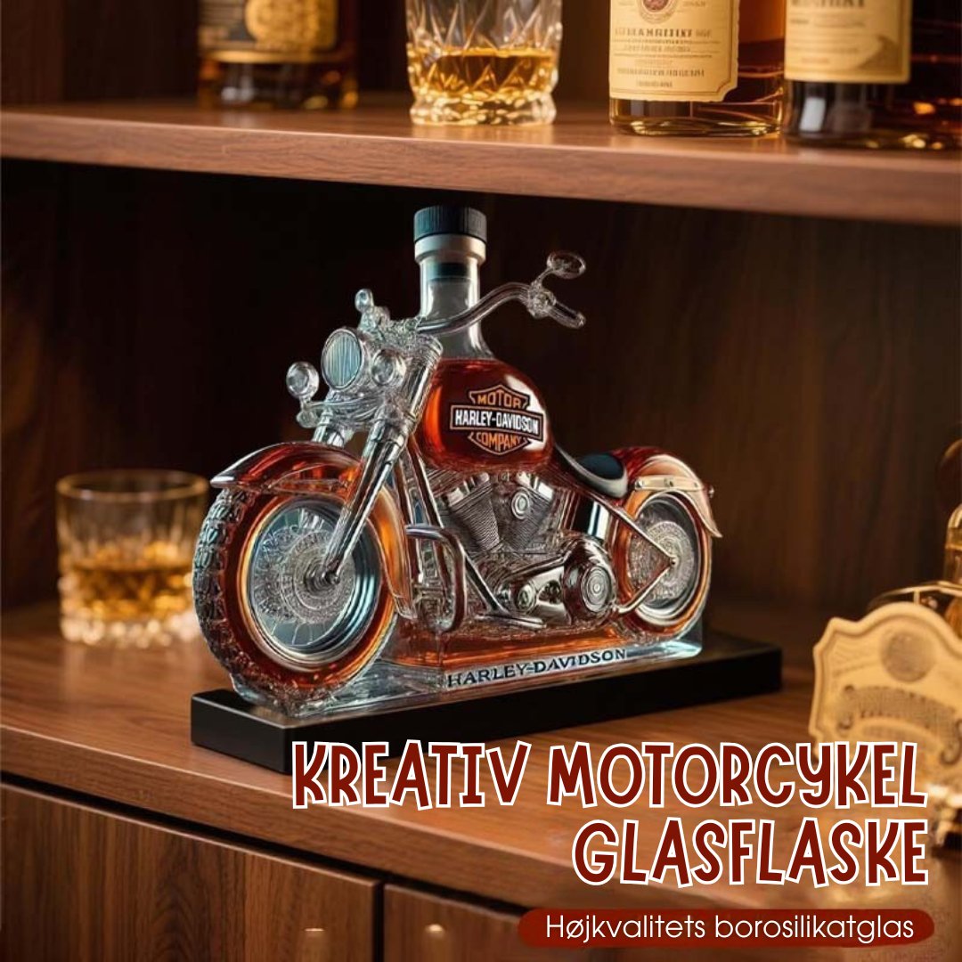 Kreativ motorcykel glasflaske