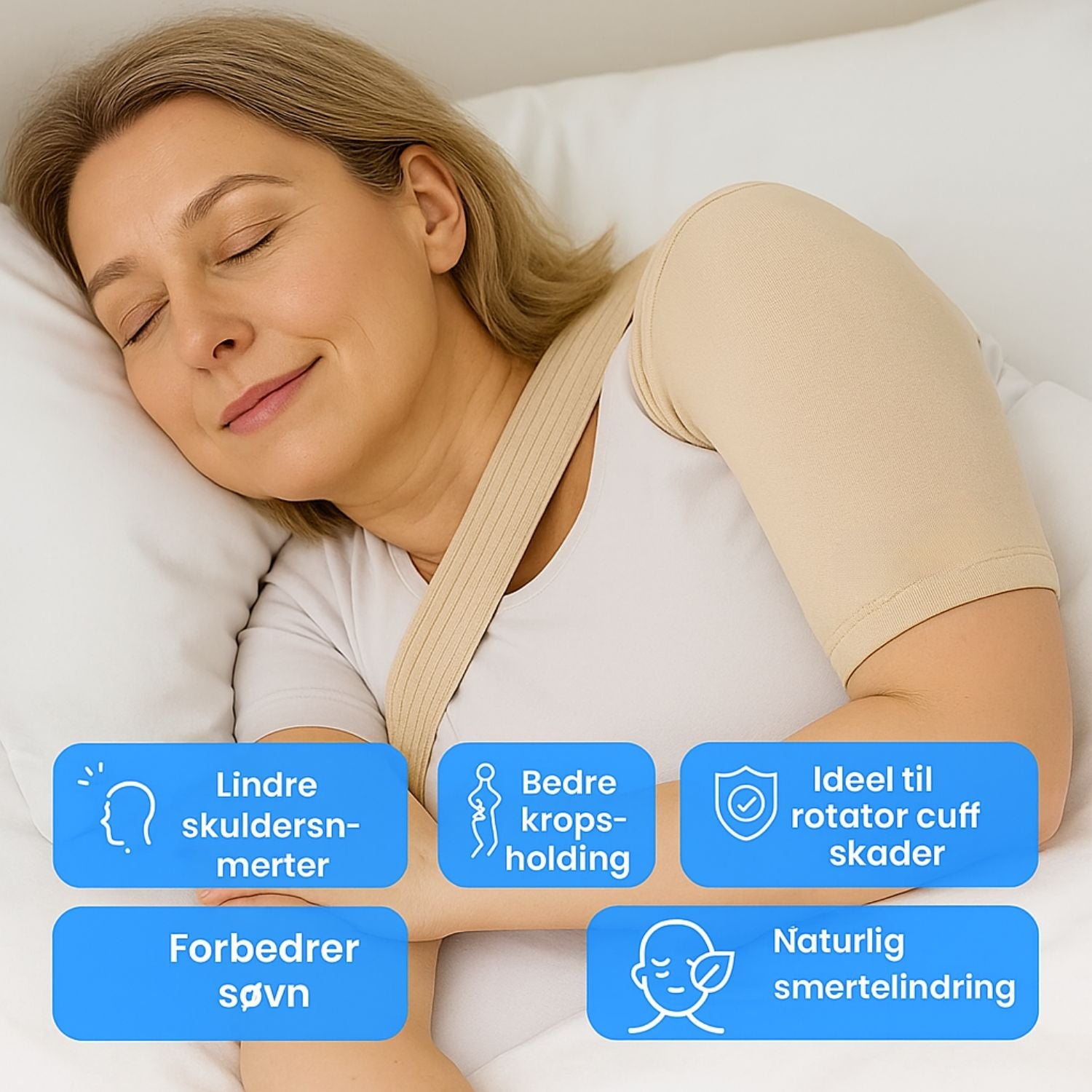 OrthoLindring™ | Skulderstøtte – Medicinsk Kompression mod Skuldersmerter