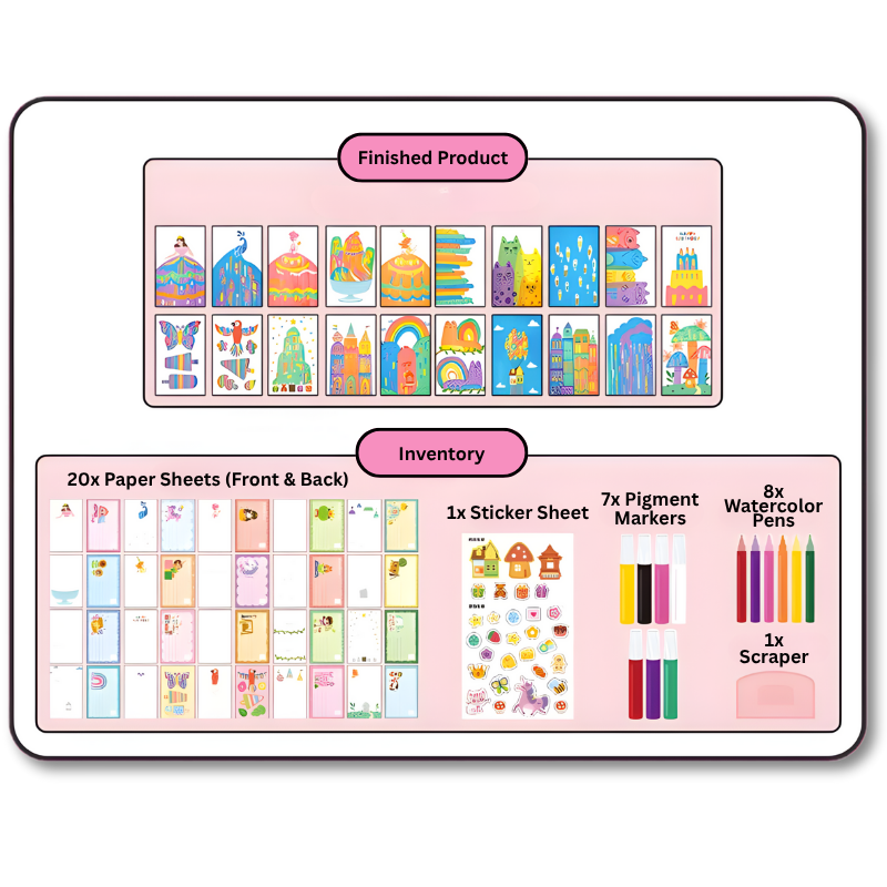 FarveFryd™ | Kunstsæt – Magisk Farveafsløring & Kreativ Leg for Børn