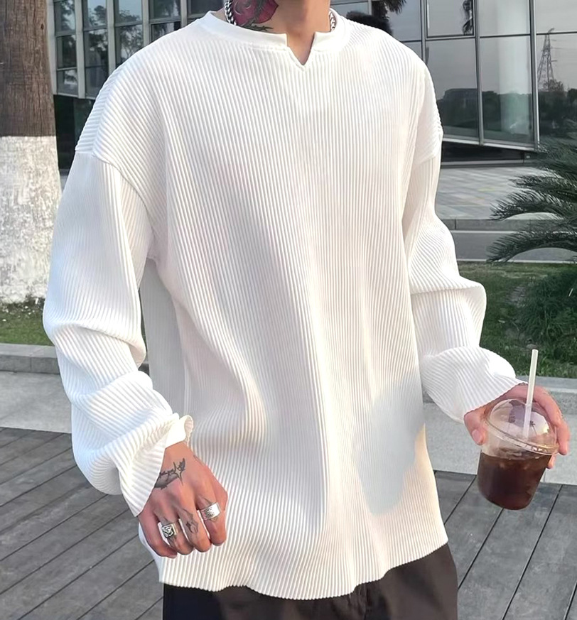 French ice silk threaded t-shirt