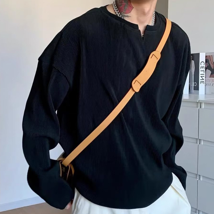 French ice silk threaded t-shirt