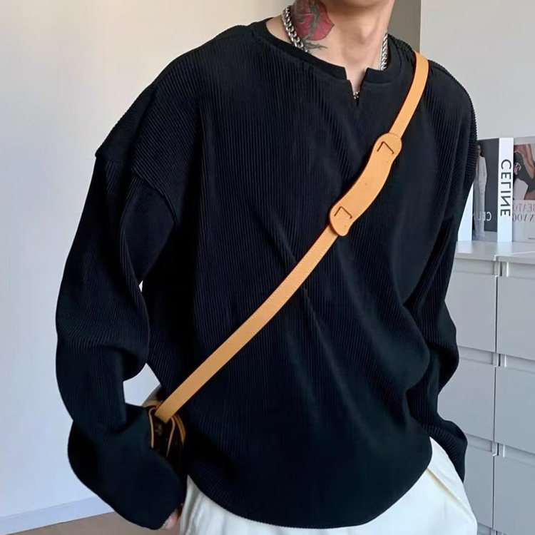 French ice silk threaded t-shirt