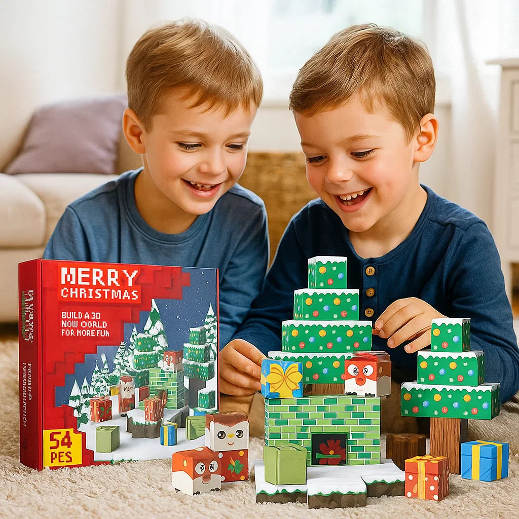 Minecraft™ | Julemagnetiske Byggeklodser – Kreativ Byggeleg
