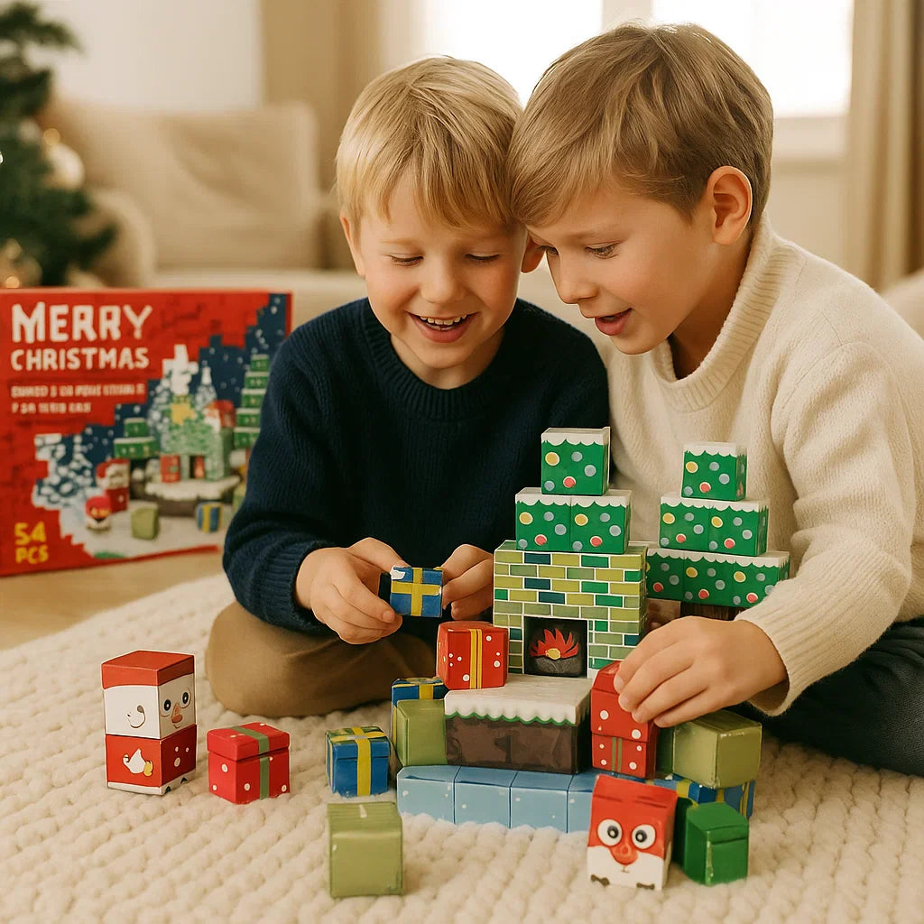 Minecraft™ | Julemagnetiske Byggeklodser – Kreativ Byggeleg